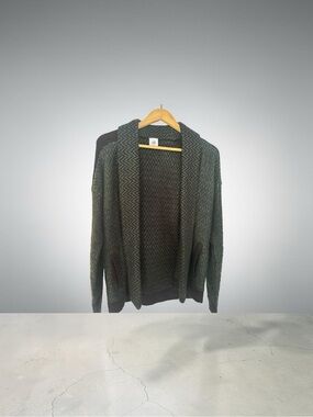 Cabi Men's Green Shawl Collar Knit Sweater.